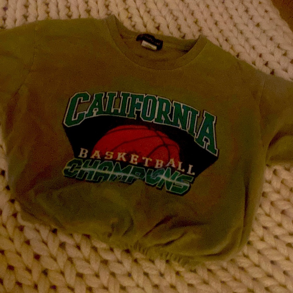 Green crop top size4